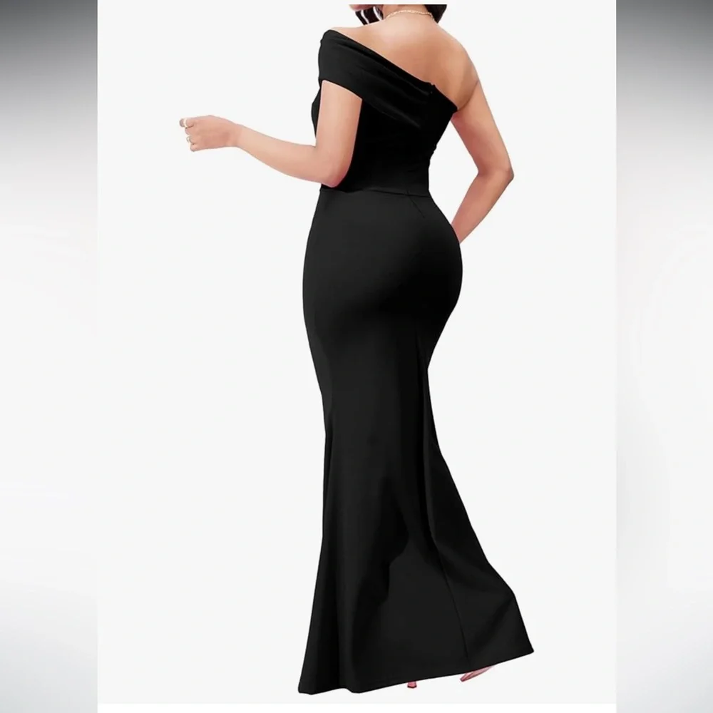 🆕Women Bodycon Long Maxi Sexy Floor Length Mermaid Dress in Chocolate Brown - Picture 5 of 10